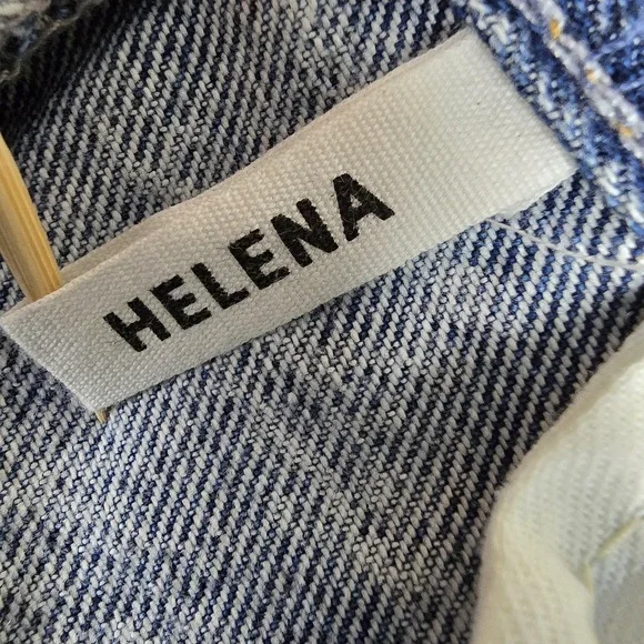 Grlfrnd Helena Jeans Womens 25 Blue Acid Wash High Rise Straight Distressed - Picture 12 of 13